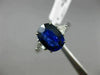 3.07CT TRILLION DIAMOND & OVAL SAPPHIRE 18KT WHITE GOLD 3 STONE ENGAGEMENT RING