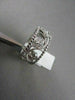 ANTIQUE WIDE .25CT DIAMOND 18KT WHITE GOLD FILIGREE FLOWER ETERNITY RING #264