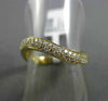 ESTATE .29CT DIAMOND 18K YELLOW GOLD 3D DOUBLE ROW WAVE WEDDING ANNIVERSARY RING