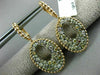ESTATE LARGE 2.70CT MULTI COLOR DIAMOND 18KT ROSE & BLACK GOLD HANGING EARRINGS