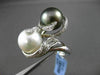 ESTATE EXTRA LARGE 1.13CT DIAMOND & AAA PEARL 18KT WHITE GOLD INFINITY RING