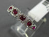 ESTATE .73CT DIAMOND & AAA RUBY 18KT WHITE GOLD ETOILE HEXAGON ANNIVERSARY RING