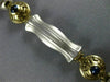 ESTATE WIDE & LONG 1.25CT SAPPHIRE 14K 2 TONE GOLD MATTE & SHINY BAMBOO BRACELET