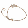ESTATE .15CT DIAMOND 14KT ROSE GOLD 3D BUTTERFLY HEART BY THE YARD LOVE BRACELET