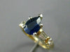 ESTATE 2.16CT DIAMOND & AAA SAPPHIRE 14KT GOLD PEAR SHAPE ENGAGEMENT RING #25405