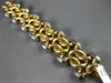 ANTIQUE LARGE & LONG 18K WHITE & ROSE GOLD 3D CLASSIC WOVEN LINK BRACELET #20618