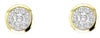 .33CT DIAMOND 14KT YELLOW GOLD 3D CLASSIC CLUSTER INVISIBLE BEZEL STUD EARRINGS
