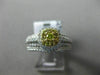 .80CT WHITE & FANCY YELLOW DIAMOND 14KT WHITE GOLD 3D SQUARE ENGAGEMENT RING SET