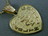 ESTATE 14KT YELLOW GOLD 3D HEART HEALTH GUARD ENGRAVABLE FLOATING PENDANT #25168