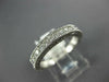 ESTATE 0.25CT DIAMOND 14KT WHITE GOLD FILIGREE MILGRAIN ETERNITY RING #19628