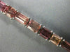 ESTATE WIDE 23.20CT AAA PINK TOURMALINE 18KT WHITE GOLD CLASSIC TENNIS BRACELET