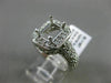 ESTATE WIDE .75CT DIAMOND 14KT WHITE GOLD EMERALD CUT SEMI MOUNT ENGAEGMENT RING