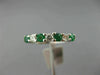 ESTATE .62CT DIAMOND & AAA EMERALD 14KT WHITE GOLD 3D 7 STONE ANNIVERSARY RING