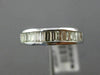 ESTATE .62CT BAGUETTE DIAMOND 14KT WHITE GOLD 3D SEMI ETERNITY ANNIVERSARY RING