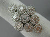 ESTATE LARGE 2.13CT DIAMOND 18KT WHITE GOLD 3D MULTI CLUSTER FLEXIBLE FUN RING