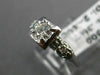 ANTIQUE .40CT OLD MINE DIAMOND 14KT WHITE GOLD 3D FISHTAIL ENGAGEMENT RING #9522