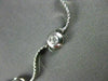 ESTATE 1.20CT DIAMOND 14KT WHITE GOLD FLOATING WAVE BY THE YARD NECKLACE #7219