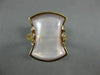 ESTATE LARGE 13.18CT DIAMOND & AAA PINK QUARTZ 18KT ROSE GOLD 3D 3 ROW FUN RING
