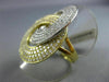 ESTATE LARGE 2.73CT DIAMOND 18K 2TONE GOLD DOUBLE CIRCLE INFINITY LOVE KNOT RING