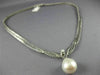 ESTATE .10CT DIAMOND & AAA SOUTH SEA PEARL 18KT WHITE GOLD FLAT NECKLACE #16480