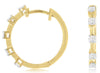 .52CT DIAMOND 14KT YELLOW GOLD 3D ROUND BY THE YARD HUGGIE HOOP HANGING EARRINGS