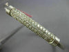 ESTATE 1.15CT DIAMOND 14KT WHITE GOLD 3D CLASSIC MULTI ROW PAVE BANGLE BRACELET