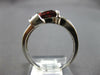 ESTATE 1.53CT DIAMOND & AAA GARNET 14KT WHITE GOLD 3D ROUND & TRILLION FUN RING