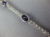 7.04CT DIAMOND & AAA AMETHYST 14KT WHITE GOLD 3D OVAL & ROUND TENNIS BRACELET