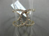 ESTATE WIDE .64CT DIAMOND 18KT ROSE GOLD 3D OPEN LOVE KNOT INFINITY LOVE RING FG