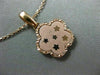 ESTATE 14KT ROSE GOLD HANDCRAFTED 5 CLOVER FLOWER STAR FLOATING PENDANT #23793