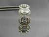 ESTATE LARGE 2.18CT DIAMOND 18KT WHITE GOLD 3D HALO OVAL HUGGIE HANGING EARRINGS