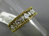 ESTATE 1.72CT WHITE & FANCY YELLOW DIAMOND 18KT GOLD SEMI ETERNITY WEDDING RING