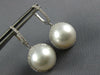 .67CT DIAMOND & SOUTH SEA PEARL 18KT WHITE GOLD HALO LEVERBACK HANGING EARRINGS