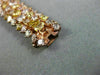 ESTATE LARGE 24.03CT MULTI COLOR DIAMOND 18KT ROSE GOLD CLUSTER TENNIS BRACELET