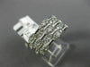 ESTATE LARGE 1.0CT DIAMOND 14KT WHITE GOLD 3D MULTI ROW WEDDING ANNIVERSARY RING