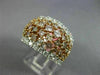 ESTATE LARGE 2.70CT WHITE & PINK DIAMOND 18KT WHITE & ROSE GOLD ANNIVERSARY RING