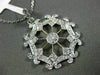 ESTATE LARGE .25CT DIAMOND 14KT WHITE & YELLOW GOLD 3D SNOWFLAKE FILIGRE PENDANT