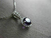 ESTATE 1.02CT DIAMOND & AAA AMETHYST 14KT WHITE GOLD 3D PAVE HALO ROUND PENDANT