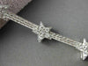 ESTATE WIDE 1.25CT DIAMOND 14KT WHITE GOLD STAR FILIGREE BRACELET BEAUTIFUL!!