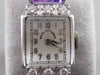 ANTIQUE 4.40CTW OLD MINE DIAMOND AMETHYST PLATINUM SMITH PATTERSON WATCH #2573