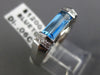 ESTATE 1.42CT DIAMOND & AAA BLUE TOPAZ 14KT WHITE GOLD COCKTAIL RING #21119