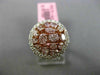 ESTATE 2.36CT PINK & WHITE DIAMOND 18KT 2 TONE GOLD 3D MULTI SHAPE FILIGREE RING