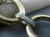 ESTATE WIDE LONG 1.50CT DIAMOND 14K WHITE & YELLOW GOLD 3D CLASSIC OVAL BRACELET
