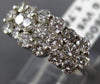ESTATE LARGE 1.76CT DIAMOND 14K WHITE GOLD THREE FLOWER ANNIVERSARY RING #21177