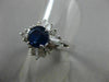 ESTATE WIDE 2.05CT DIAMOND & AAA SAPPHIRE 14KT WHITE GOLD ENGAGEMENT RING #16343
