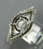 ESTATE .45CT DIAMOND 14KT WHITE GOLD V SHAPE CLASSIC SEMI MOUNT ENGAGEMENT RING