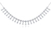LONG 1.50CT DIAMOND 14K WHITE GOLD ROUND TEAR DROP BY THE YARD FUN LOVE NECKLACE