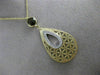 ESTATE 2.74CT DIAMOND & SMOKEY TOPAZ 14K TWO TONE GOLD FILIGREE FLOATING PENDANT