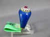 ESTATE .60CT DIAMOND & AAA RUBY & BLUE ENAMEL 18K YELLOW GOLD 3D FLOWER FUN RING