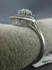 ANTIQUE WIDE .38CT OLD MINE DIAMOND 14K WHITE GOLD 3D MARQUISE SHAPE RING #22328